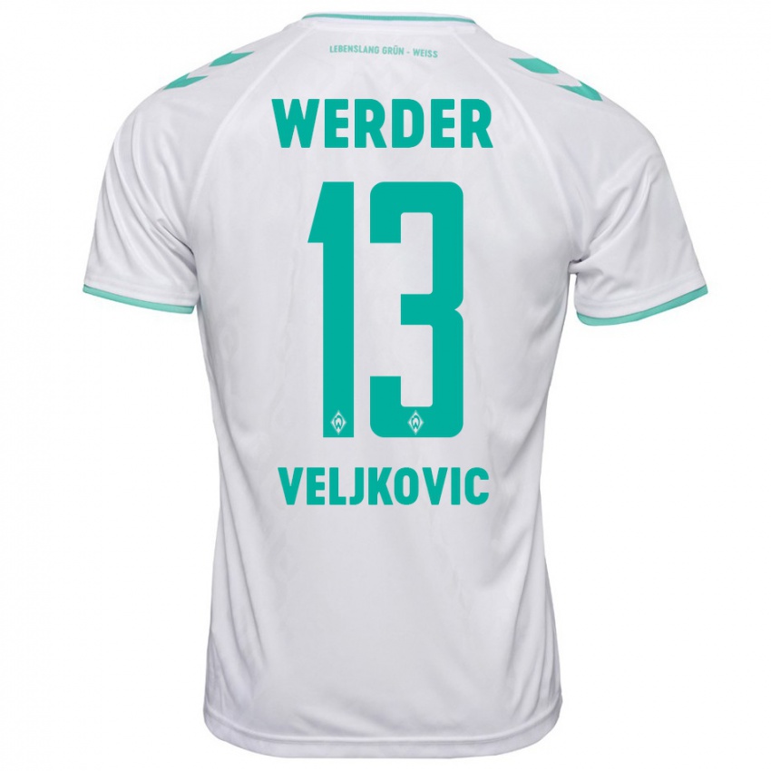 Homem Camisola Milos Veljkovic #13 Branco Alternativa 2023/24 Camisa