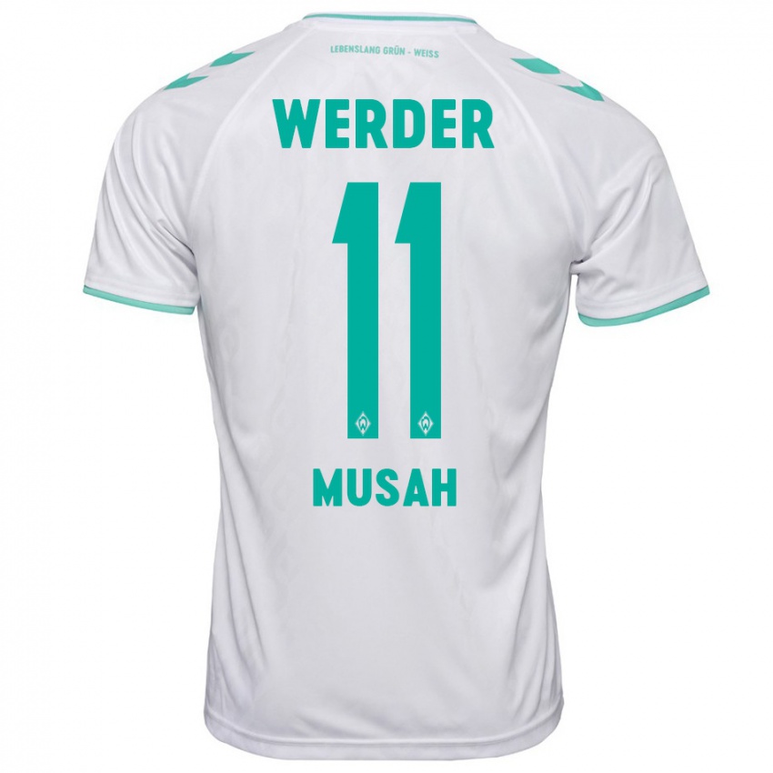 Homem Camisola Salim Musah #11 Branco Alternativa 2023/24 Camisa