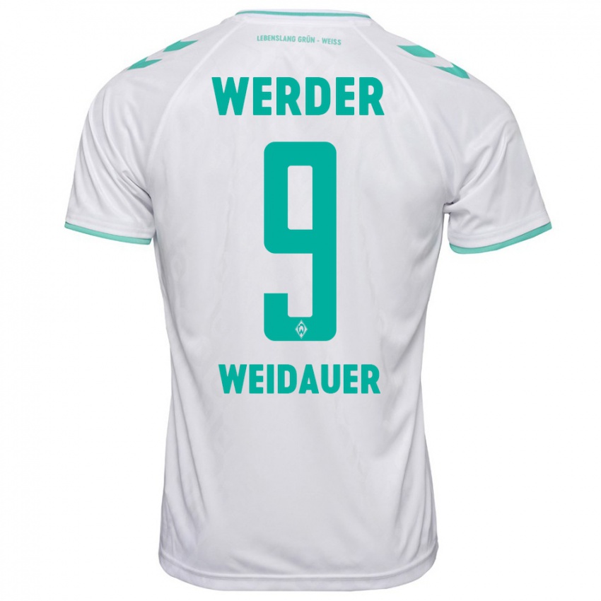 Homem Camisola Sophie Weidauer #9 Branco Alternativa 2023/24 Camisa