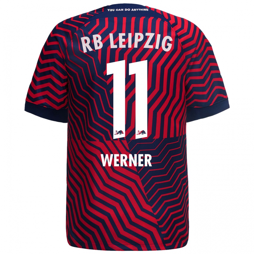 Homem Camisola Timo Werner #11 Azul Vermelho Alternativa 2023/24 Camisa