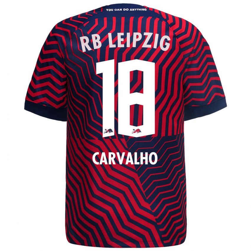 Homem Camisola Fabio Carvalho #18 Azul Vermelho Alternativa 2023/24 Camisa