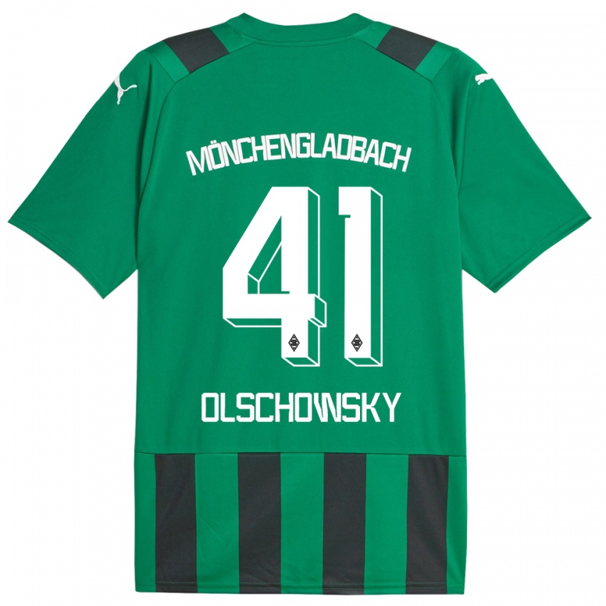 Homem Camisola Jan Olschowsky #41 Preto Verde Alternativa 2023/24 Camisa