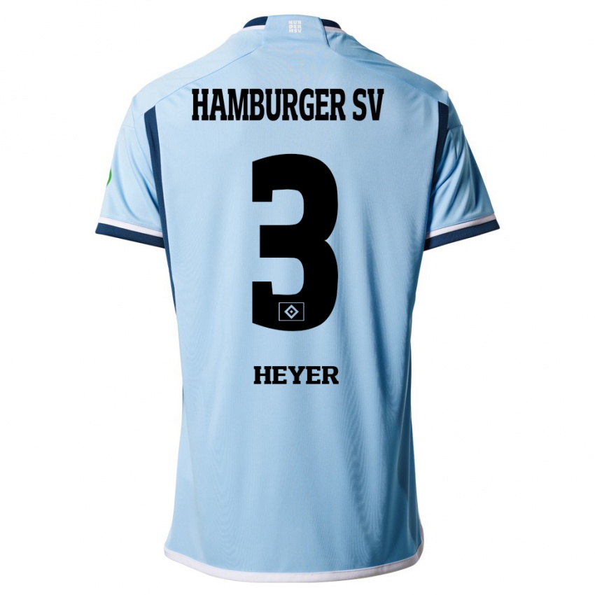 Homem Camisola Moritz Heyer #3 Azul Alternativa 2023/24 Camisa