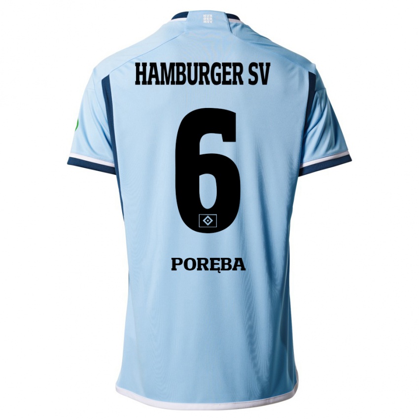 Homem Camisola Lukasz Poreba #6 Azul Alternativa 2023/24 Camisa