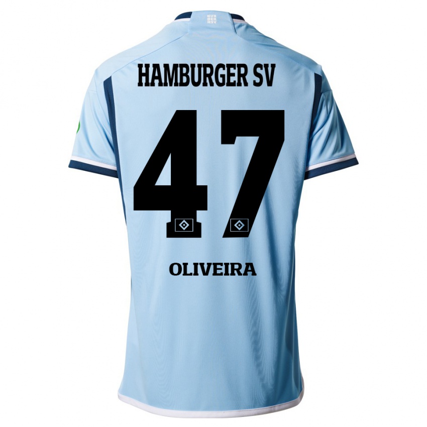 Homem Camisola Nicolas Oliveira #47 Azul Alternativa 2023/24 Camisa