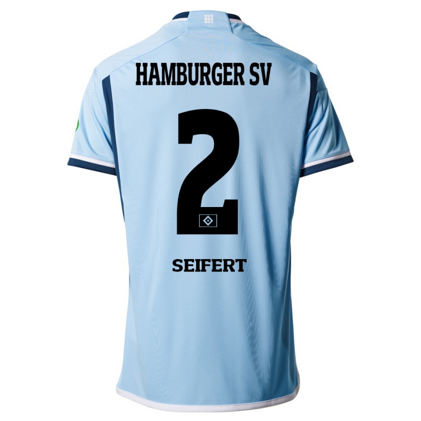 Homem Camisola Luis Seifert #2 Azul Alternativa 2023/24 Camisa