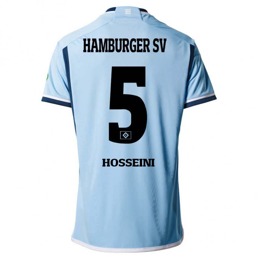 Homem Camisola Reza Hosseini #5 Azul Alternativa 2023/24 Camisa