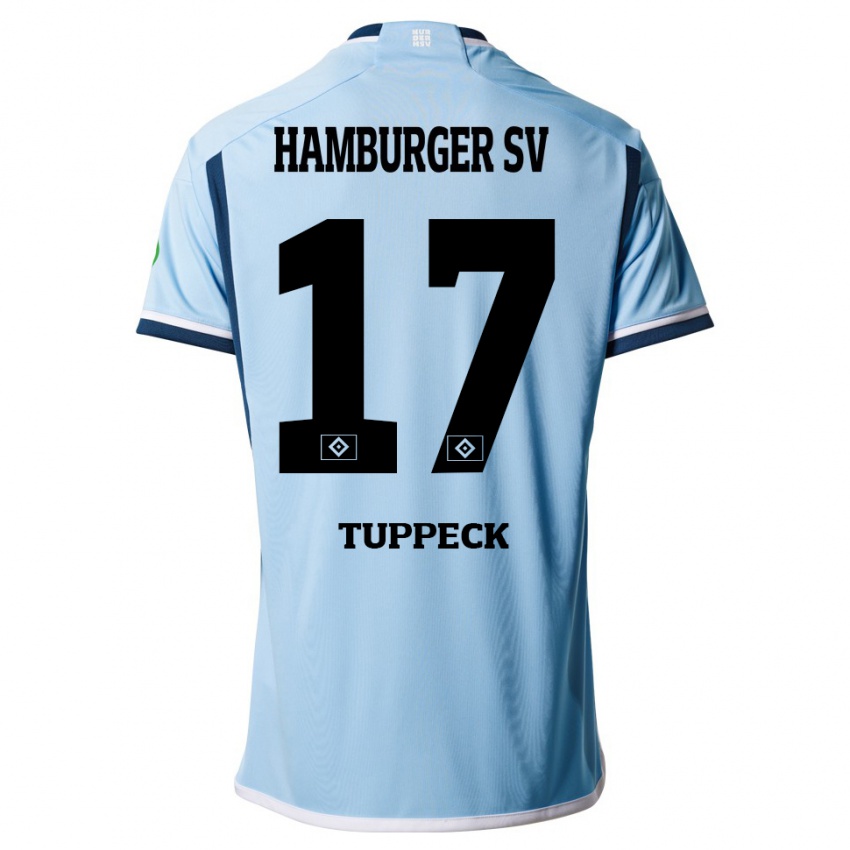 Homem Camisola Niklas Tuppeck #17 Azul Alternativa 2023/24 Camisa