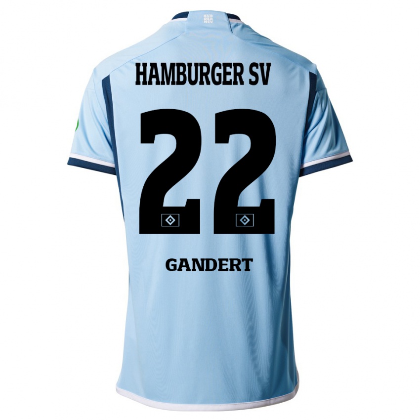 Homem Camisola Jeremy Gandert #22 Azul Alternativa 2023/24 Camisa