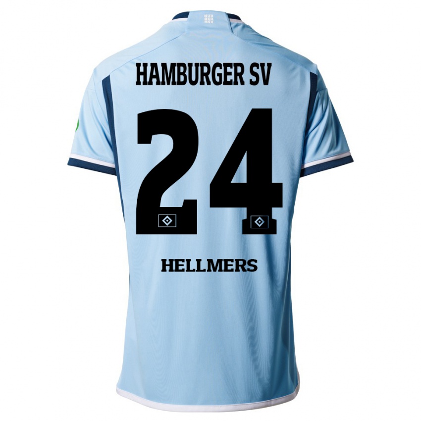 Homem Camisola Maximilian Hellmers #24 Azul Alternativa 2023/24 Camisa