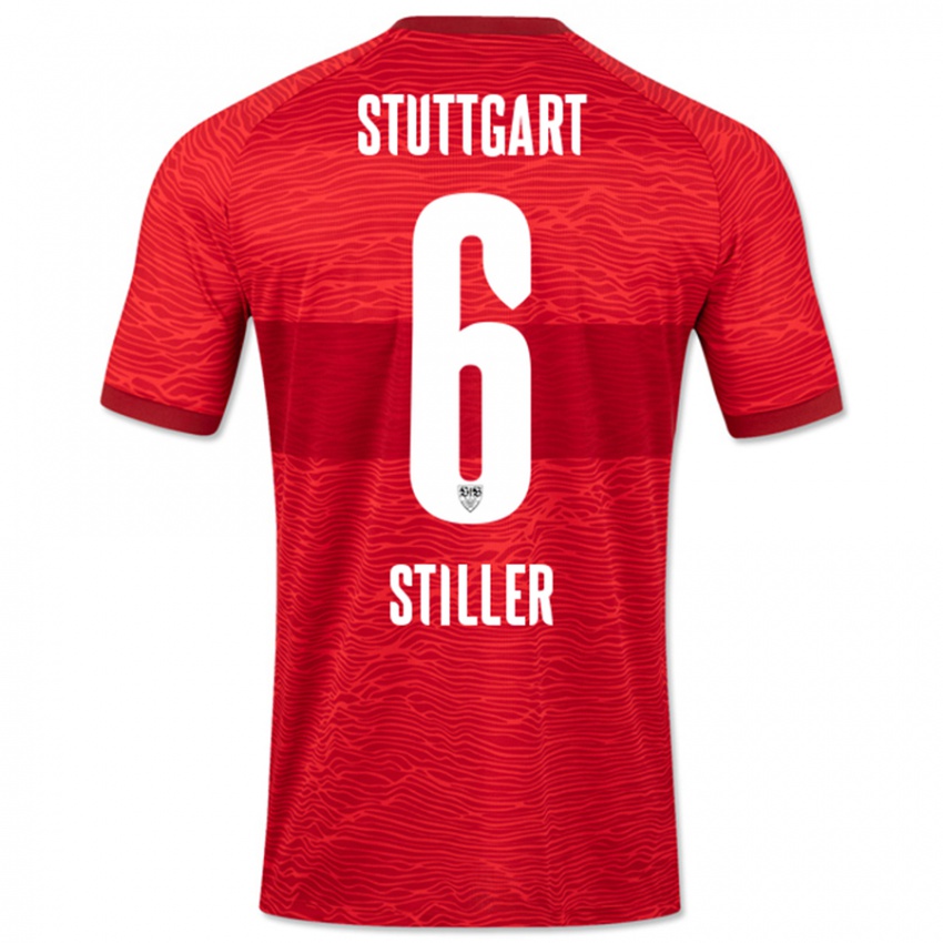 Homem Camisola Angelo Stiller #6 Vermelho Alternativa 2023/24 Camisa