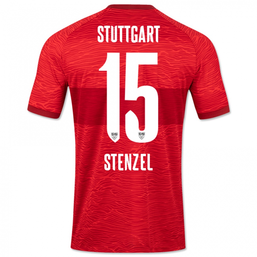 Homem Camisola Pascal Stenzel #15 Vermelho Alternativa 2023/24 Camisa