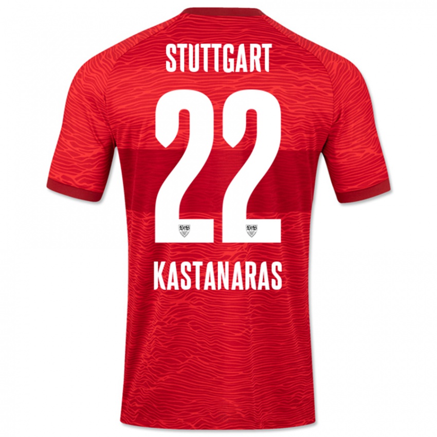 Homem Camisola Thomas Kastanaras #22 Vermelho Alternativa 2023/24 Camisa