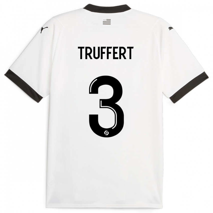 Homem Camisola Adrien Truffert #3 Branco Alternativa 2023/24 Camisa