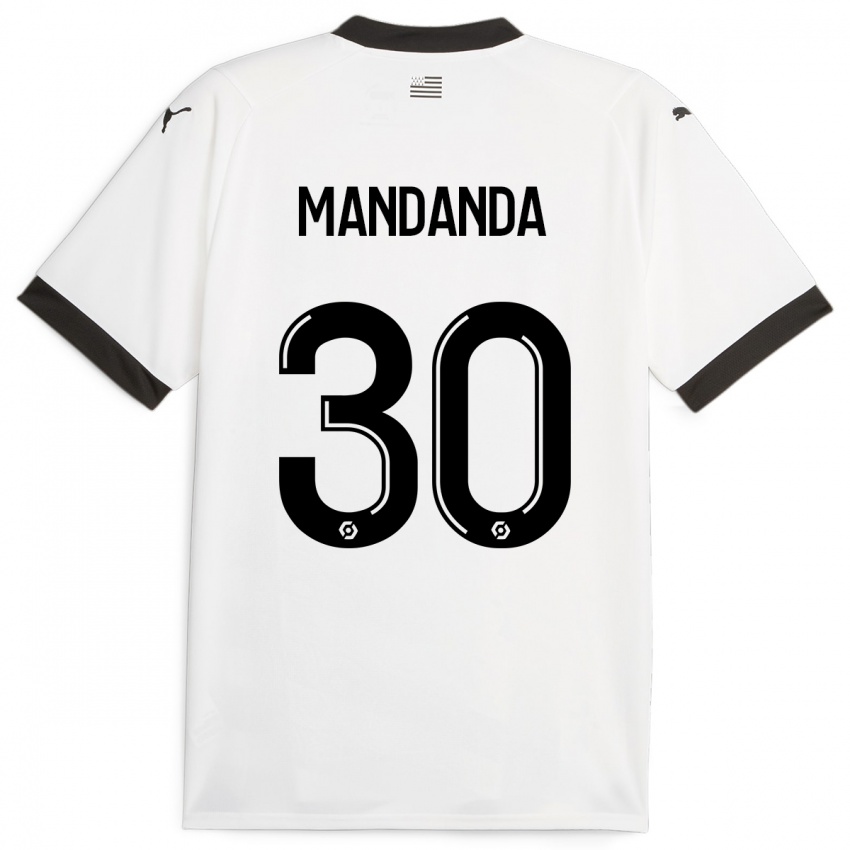 Homem Camisola Steve Mandanda #30 Branco Alternativa 2023/24 Camisa