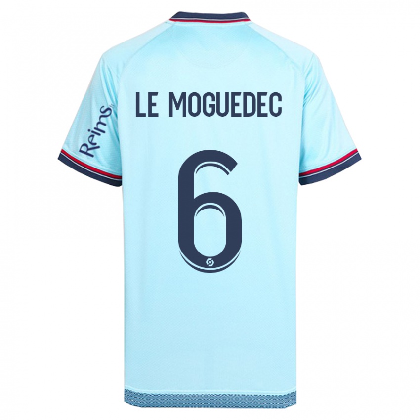 Homem Camisola Anaële Le Moguédec #6 Céu Azul Alternativa 2023/24 Camisa