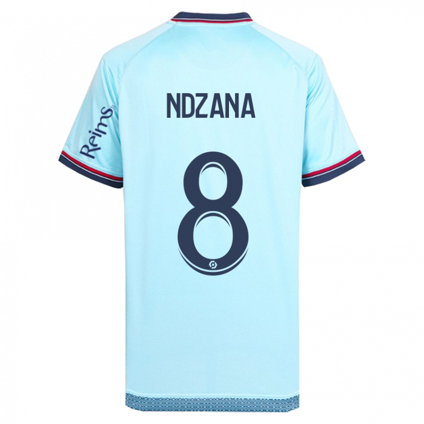 Homem Camisola Colette Ndzana Fegue #8 Céu Azul Alternativa 2023/24 Camisa