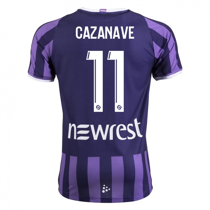 Homem Camisola Julie Cazanave #11 Roxo Alternativa 2023/24 Camisa