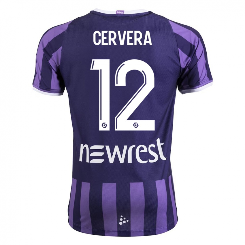 Homem Camisola Laurianne Cervera #12 Roxo Alternativa 2023/24 Camisa