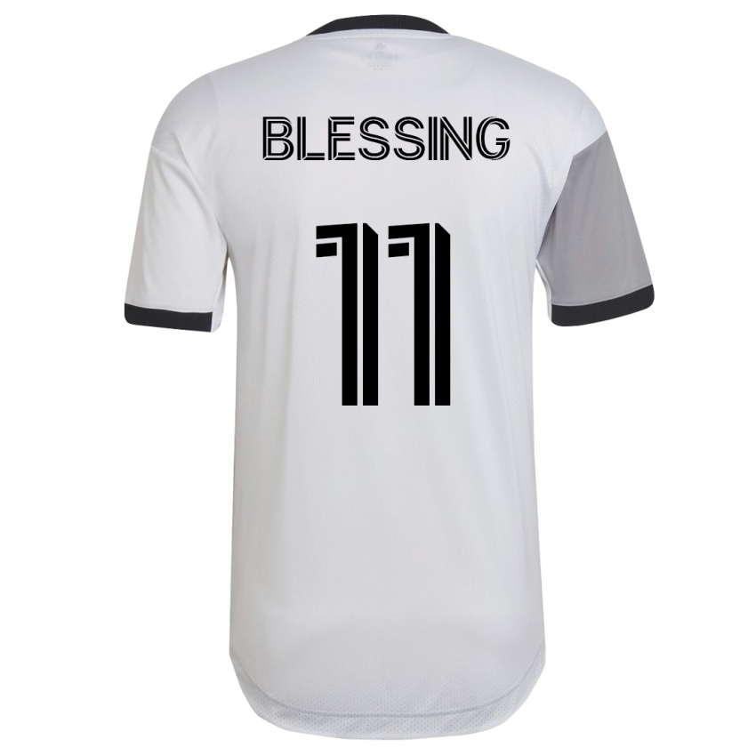Homem Camisola Latif Blessing #11 Branco Alternativa 2023/24 Camisa