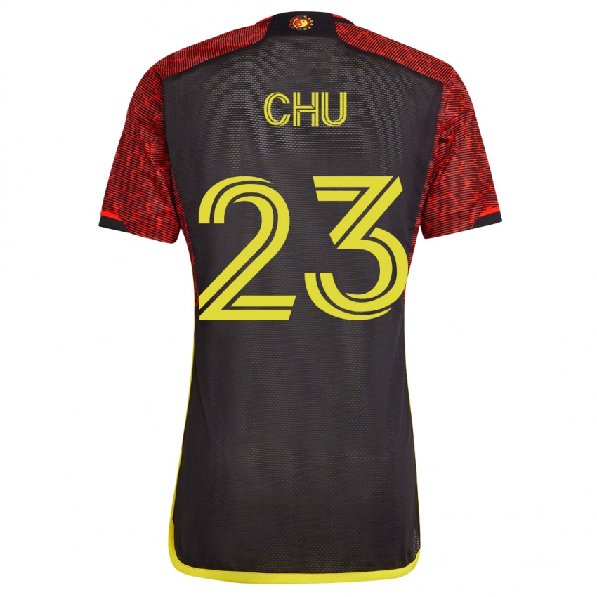 Homem Camisola Leo Chu #23 Laranja Alternativa 2023/24 Camisa