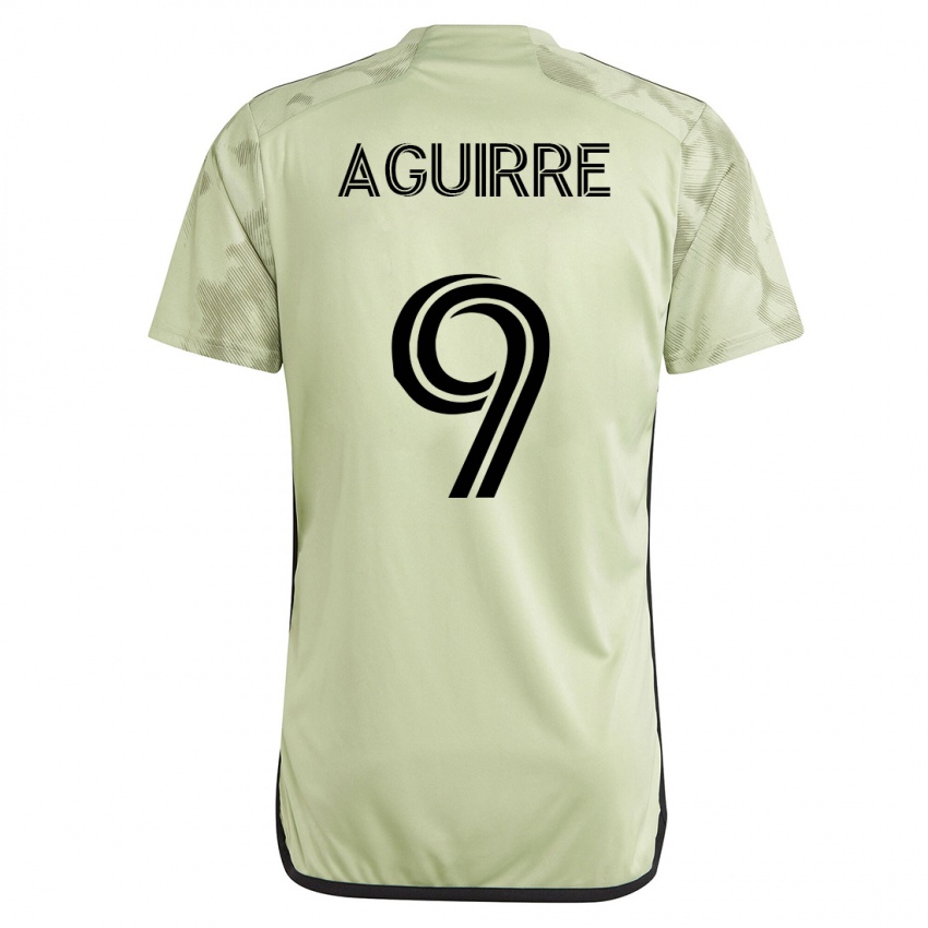 Homem Camisola Dustin Aguirre #9 Verde Alternativa 2023/24 Camisa