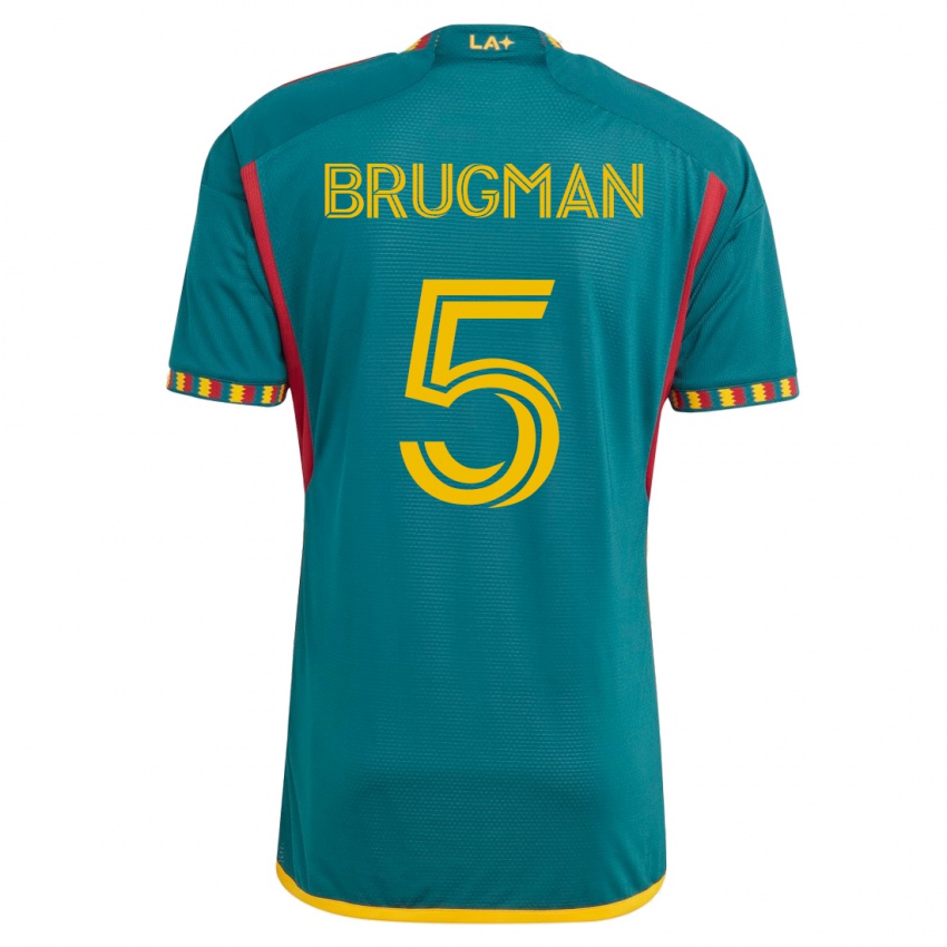 Homem Camisola Gastón Brugman #5 Verde Alternativa 2023/24 Camisa