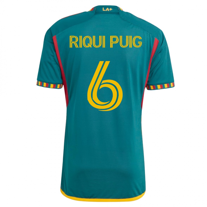 Homem Camisola Riqui Puig #6 Verde Alternativa 2023/24 Camisa