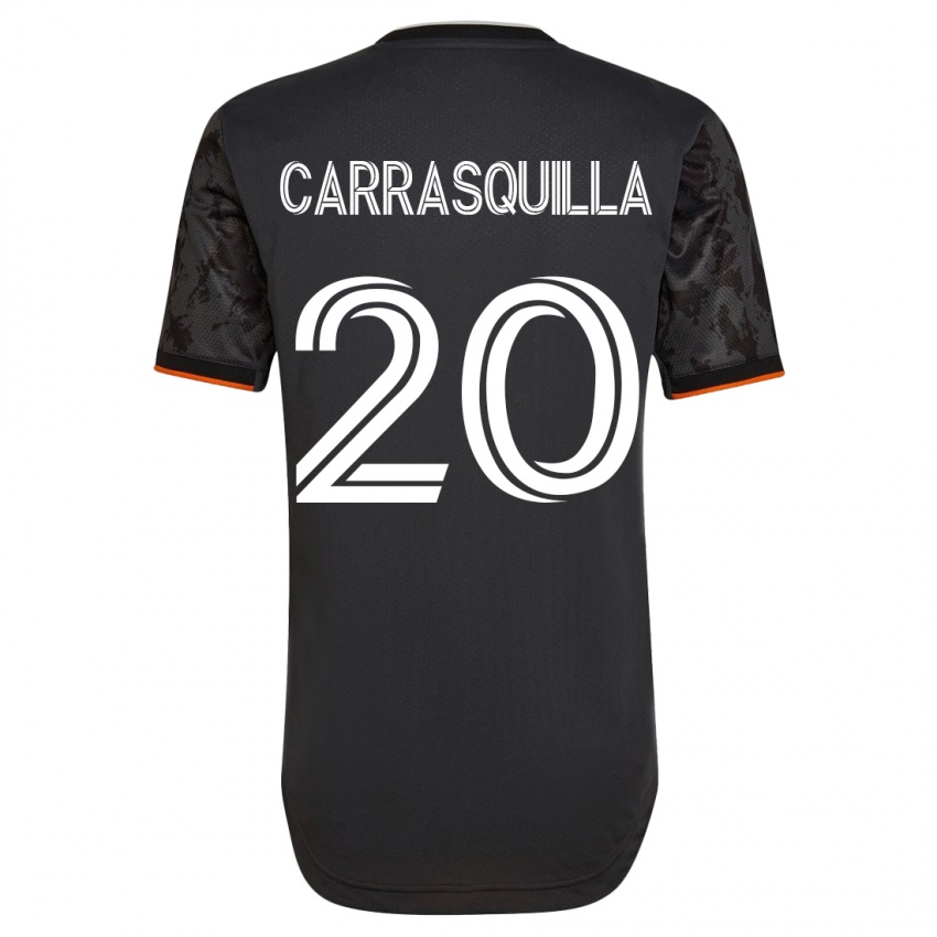 Homem Camisola Adalberto Carrasquilla #20 Preto Alternativa 2023/24 Camisa