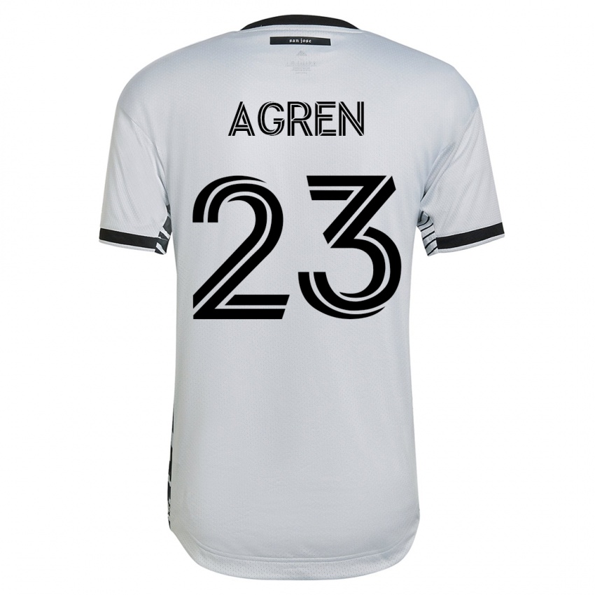 Homem Camisola Oskar Agren #23 Branco Alternativa 2023/24 Camisa