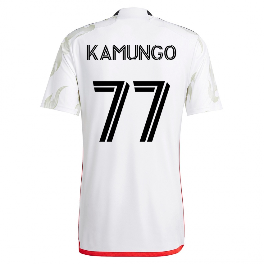 Homem Camisola Bernard Kamungo #77 Branco Alternativa 2023/24 Camisa