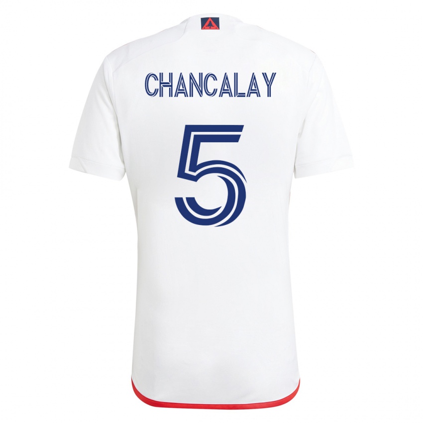 Homem Camisola Tomas Chancalay #5 Branco Vermelho Alternativa 2023/24 Camisa