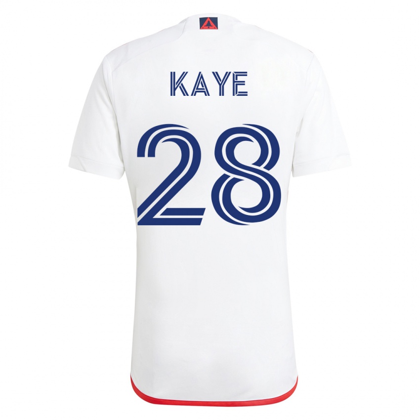 Homem Camisola Mark-Anthony Kaye #28 Branco Vermelho Alternativa 2023/24 Camisa