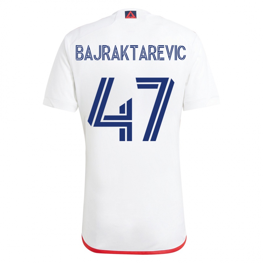 Homem Camisola Esmir Bajraktarevic #47 Branco Vermelho Alternativa 2023/24 Camisa