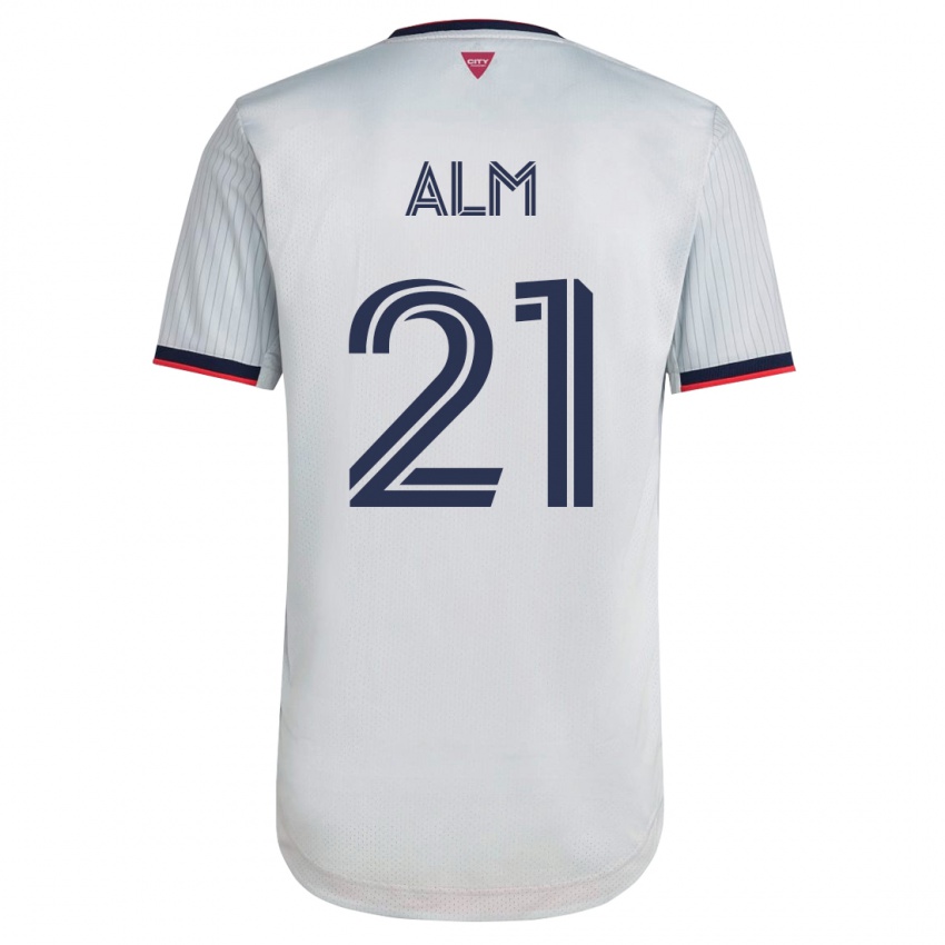 Homem Camisola Rasmus Alm #21 Branco Alternativa 2023/24 Camisa