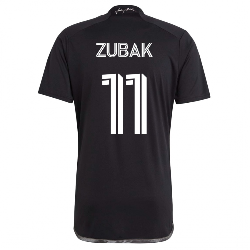 Homem Camisola Ethan Zubak #11 Preto Alternativa 2023/24 Camisa
