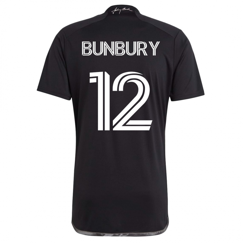 Homem Camisola Teal Bunbury #12 Preto Alternativa 2023/24 Camisa