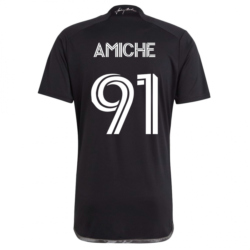 Homem Camisola Kemy Amiche #91 Preto Alternativa 2023/24 Camisa