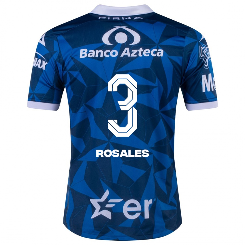 Homem Camisola Fátima Rosales #3 Azul Alternativa 2023/24 Camisa