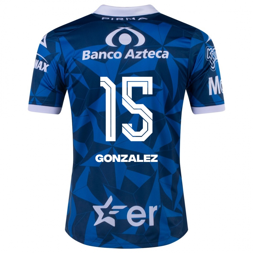 Homem Camisola Jaqueline González #15 Azul Alternativa 2023/24 Camisa