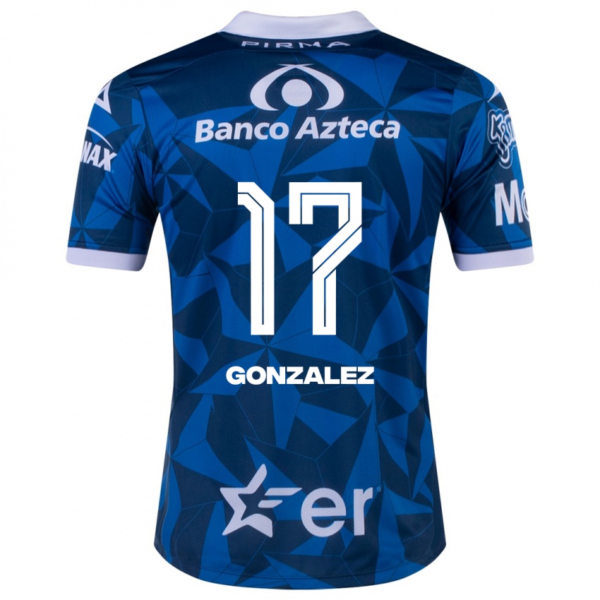 Homem Camisola Andrea González #17 Azul Alternativa 2023/24 Camisa