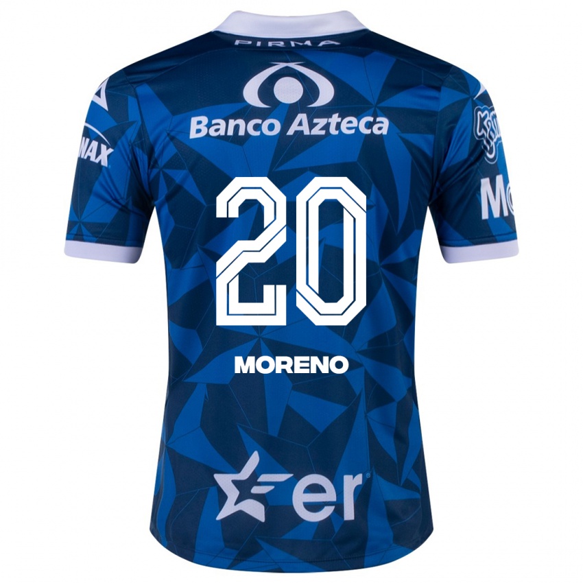 Homem Camisola Ximena Moreno #20 Azul Alternativa 2023/24 Camisa