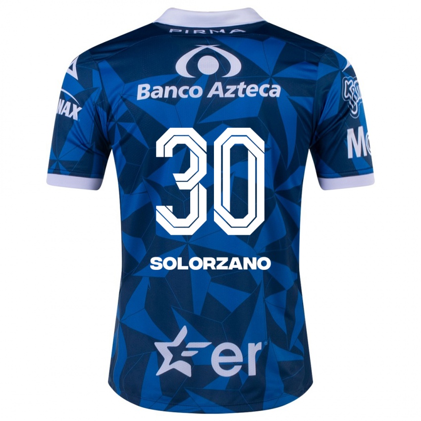 Homem Camisola Aisha Solórzano #30 Azul Alternativa 2023/24 Camisa
