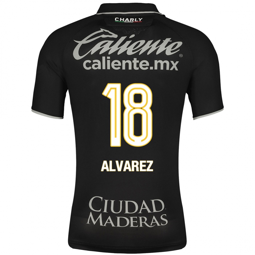 Homem Camisola Yazmin Álvarez #18 Preto Alternativa 2023/24 Camisa