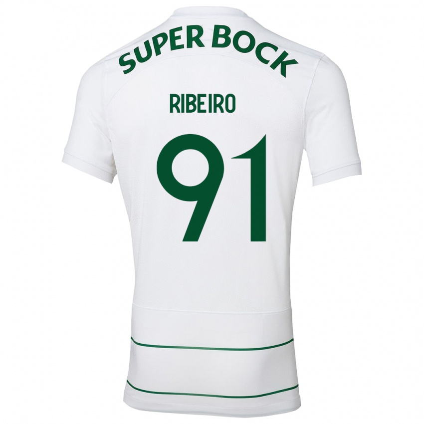 Homem Camisola Rodrigo Ribeiro #91 Branco Alternativa 2023/24 Camisa