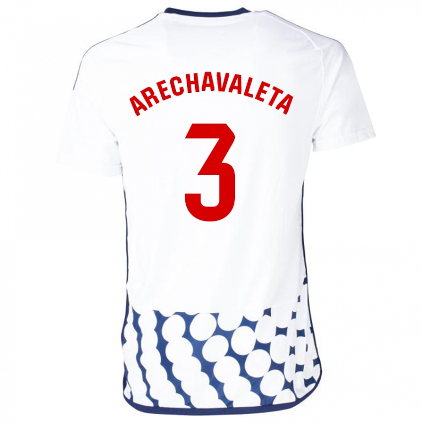 Homem Camisola Jorge Arechavaleta #3 Branco Alternativa 2023/24 Camisa