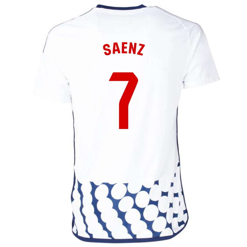 Homem Camisola Raúl Sáenz #7 Branco Alternativa 2023/24 Camisa