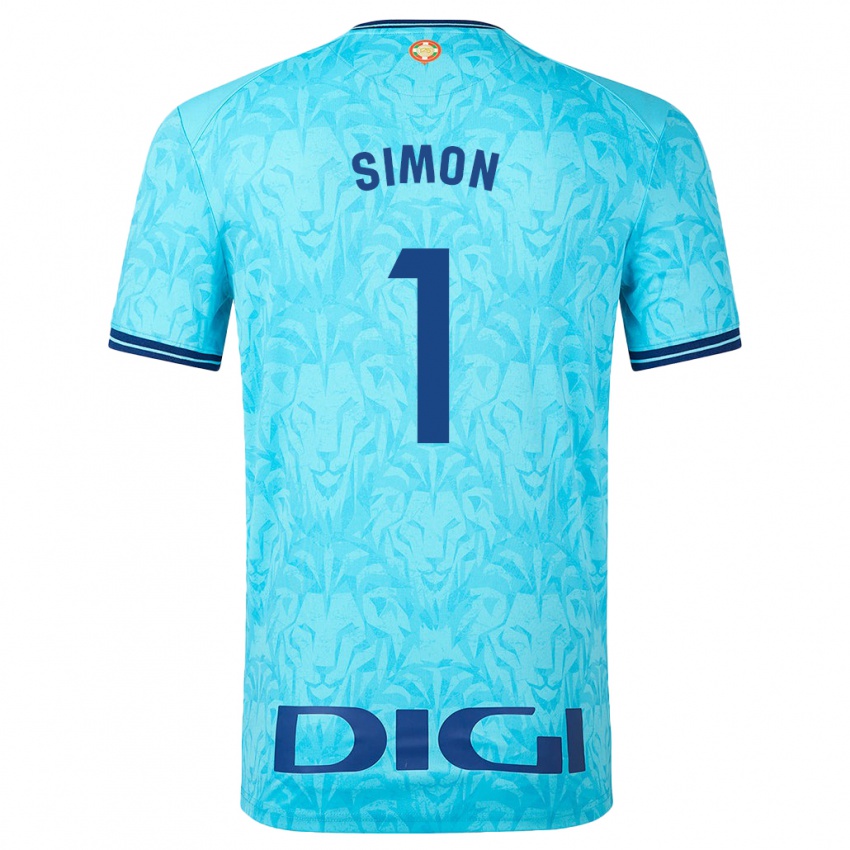 Homem Camisola Unai Simon #1 Céu Azul Alternativa 2023/24 Camisa