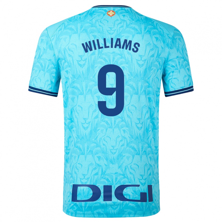 Homem Camisola Inaki Williams #9 Céu Azul Alternativa 2023/24 Camisa