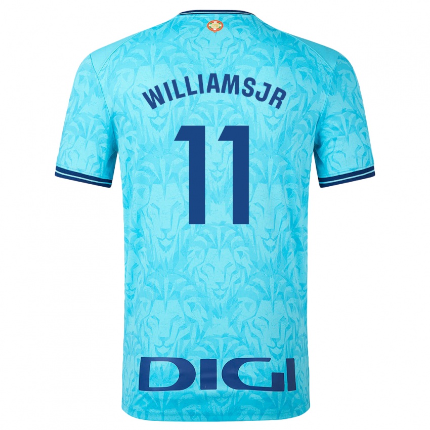 Homem Camisola Nico Williams #11 Céu Azul Alternativa 2023/24 Camisa